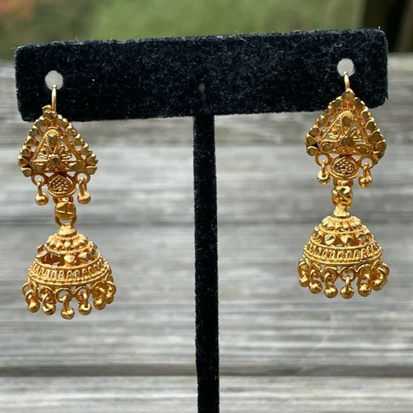 Jewelry - Women Jhumka Earrings Fashion Gold Tone Ladies Ear Jewelry New